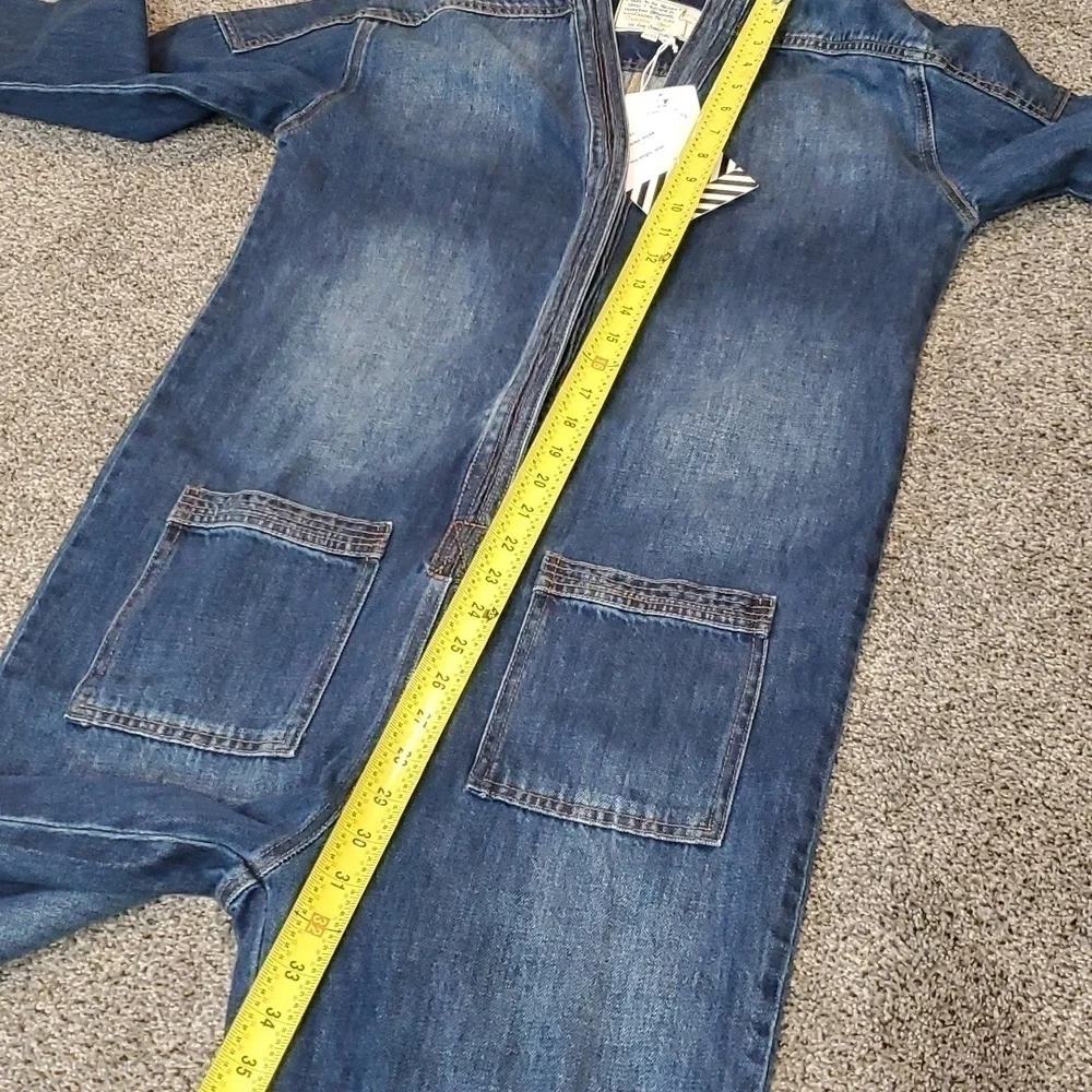 NWR Sandrine Rose X Free People Distressed Y2K 90s jumpsuit coverall jeans XS